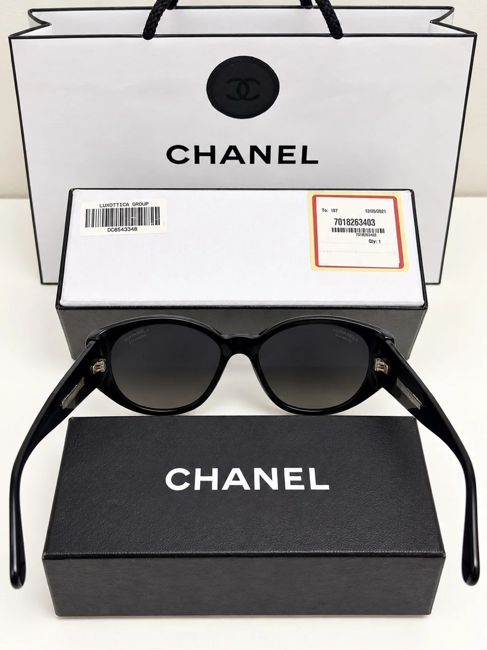 CHANEL Black Oversized Women's Sunglasses